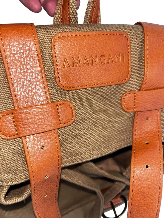 AMANGANI Jackson Hole Wyoming Luxury resort olive khaki cotton leather backpack main image 5